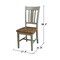 International Concepts Set of Two San Remo Splatback Chair, Hickory/Stone C41-10P - alternate 6